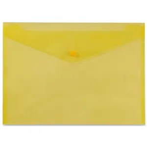 Mapă documente A4 cu capsă, Galbenă, Plastic Texturat