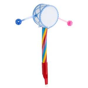 Jucărie sonoră multicoloră cu fluier și tobă pentru copii
