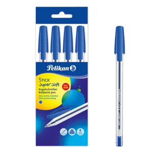 Set 4 pixuri cu bilă albastru pentru scriere zilnică