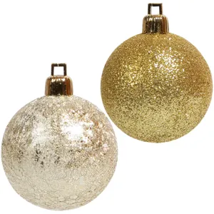 Globuri de Crăciun Aurii Bej Crackle Decorațiuni pentru Decorațiune