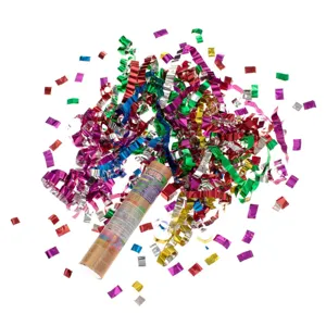 Party Popper cu Confetti 20cm Metalizate Multicolor