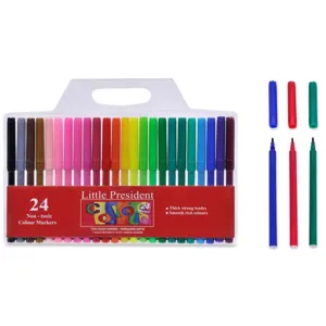 Set 24 Carioci cu Vârf Subțire pentru Copii
