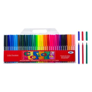 Set 36 carioci cu vârf subțire, multicolore