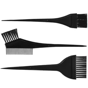 Set pieptene și pensule pentru vopsirea părului, 3 bucăți, negru