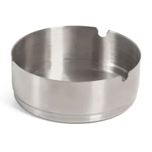 Tasă Rotundă din Oțel Inoxidabil cu Finisaj Argintiu