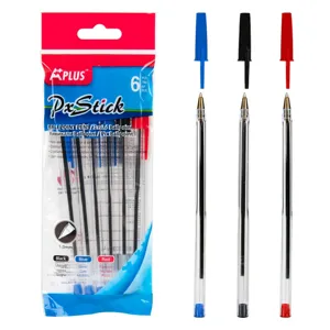 Pixuri ballpoint multicolore, set 6 bucăți, 1.0 mm