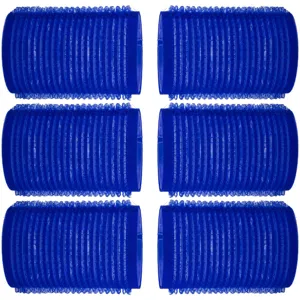 Bigudiuri cu tepi, 6 bucati, Albastre, 3 cm