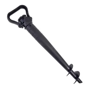 Suport Șurub din Plastic Negru pentru Umbrelă, Ø22-34 mm, 38x4 cm