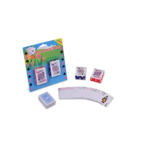 Set de cărți de joc mini roșu și albastru pentru jocuri clasice
