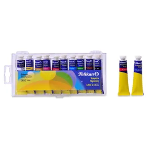 Set de tempera, 10 culori, 12 ml fiecare