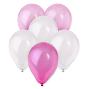 Set de Balonuri Metalizate Roz și Fucsia 23cm