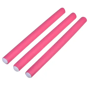 Bigudiuri din spumă, Set 10 buc, Roz, 1.2 cm diametru