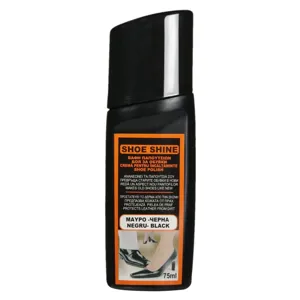 Cremă pentru încălțăminte cu burete, 75 ml, Neagră