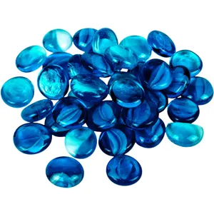 Pietre decorative din sticlă bleu stralucitoare pentru decorațiuni