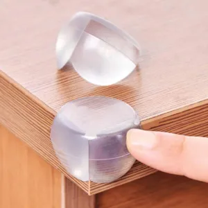 Set 4 bucăți protecție colțuri masă din plastic transparent
