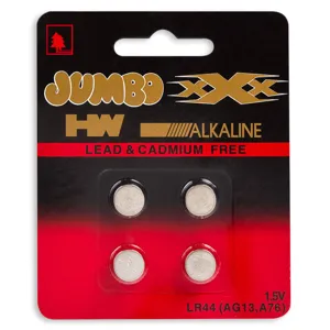 Set baterii alcaline LR44 1.5V, 4 bucăți, fără plumb și cadmiu