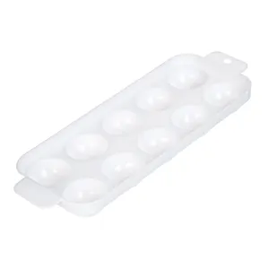 Paletă din plastic cu 10 compartimente rotunde, formă dreptunghiulară