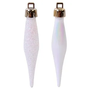 Set Ornamente Craciun Turturi Albi Stralucitori Glitter 8cm