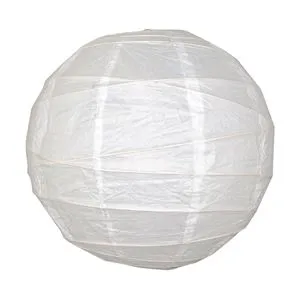 Abajur din hârtie, 40 cm, alb
