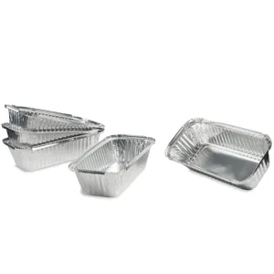 Formă de aluminiu pentru chec, 5 buc, 20x10x5,7 cm, argintiu