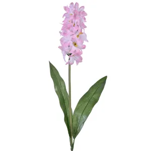 Floare artificială zambilă, roz, 53 cm