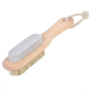Perie din Lemn cu Piatra Ponce, 19 cm