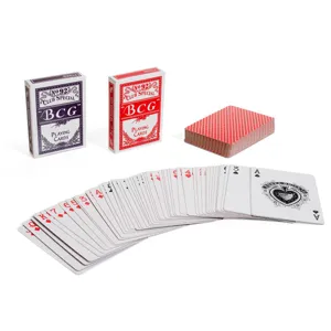 Set Cărți de Joc 2 Bucăți Roșu și Albastru, Material Hârtie și Plastic