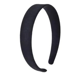 Coronita Textilă Neagră Circulară pentru Femei - Dimensiune 2.5 cm
