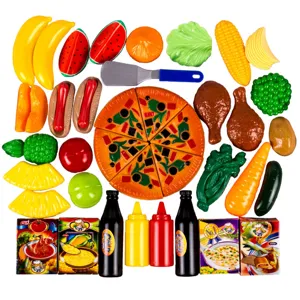 Set de Joaca Pizza cu Alimente, 50 piese, Multicolor