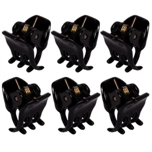 Set de 6 Clame Mici Negre pentru Parfitare și Îndumufățire