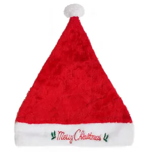 Căciulă Crăciun MERRY CHRISTMAS Roșie pentru copii, dimensiune 39 cm