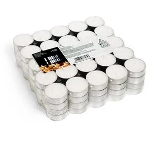 Lumanari tip pastila albe pentru atmosfera calda set 100 buc