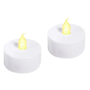 Set de 2 lumânări LED cu flacără albă și baterii