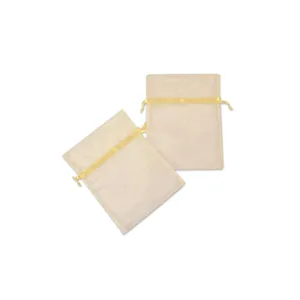 Set Pungi Cadou din Organza Bej 15x19cm 10 buc