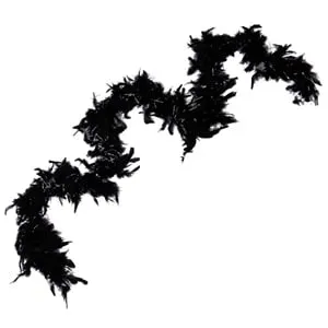 Pene Deghizare Halloween Tinsel Argintiu Negru 170cm pentru costumuri spectaculo