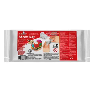 Pastă de modelaj albă cu uscare la aer, 500g pentru creativitate