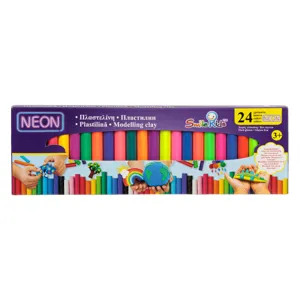 Set plastilină neon 24 culori pentru modelare creativă
