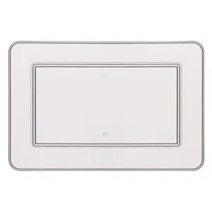 Platou de servire transparent din plastic dreptunghiular 37x24 cm