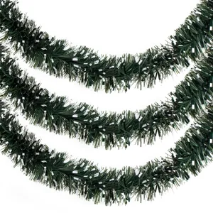 Beteea de Crăciun, Verde, 3m x 8cm, Efect de Zăpadă