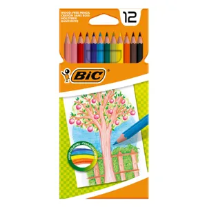 Set 12 Creioane Colorate Subțiri pentru Desen și Colorat