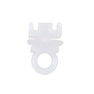 Opritor din plastic pentru sina de perdea, set 10 bucati, alb