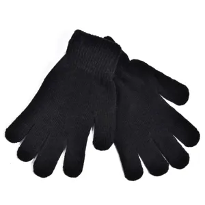 Mănuși negre tricotate pentru femei, elastice, mărime universală
