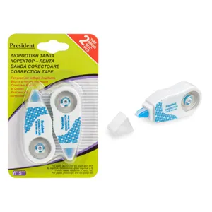 Set Benzi Corectoare Mini, 2 bucăți, 6m x 5mm, Alb