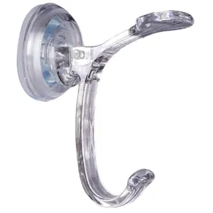 Cuier acrilic cu ventuză, transparent, rezistent la apă, 4 kg