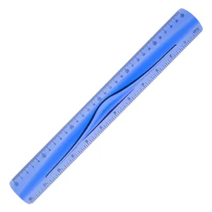 Riglă flexibilă albastră de 30 cm din plastic
