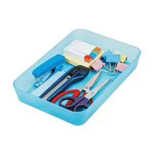 Suport de birou din plastic, Albastru, 17.9 x 13 x 4.5 cm