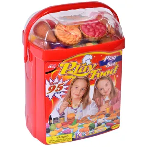 Set alimente jucărie 95 de piese găleată plastic pentru copii