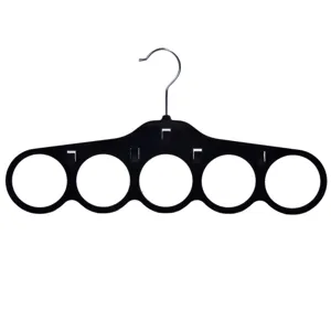 Umeraș pentru eșarfe, Velvet, 5 poziții, Negru