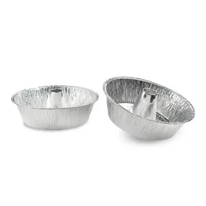 Formă de aluminiu pentru chec, cu con, 25x8 cm, 2 bucăți