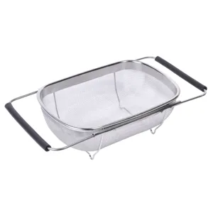 Strecurătoare din Inox cu Mânere Extensibile, 27x18x10 cm